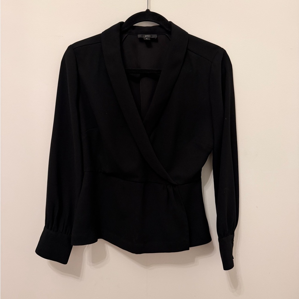 J. Crew Elegant Black Blouse